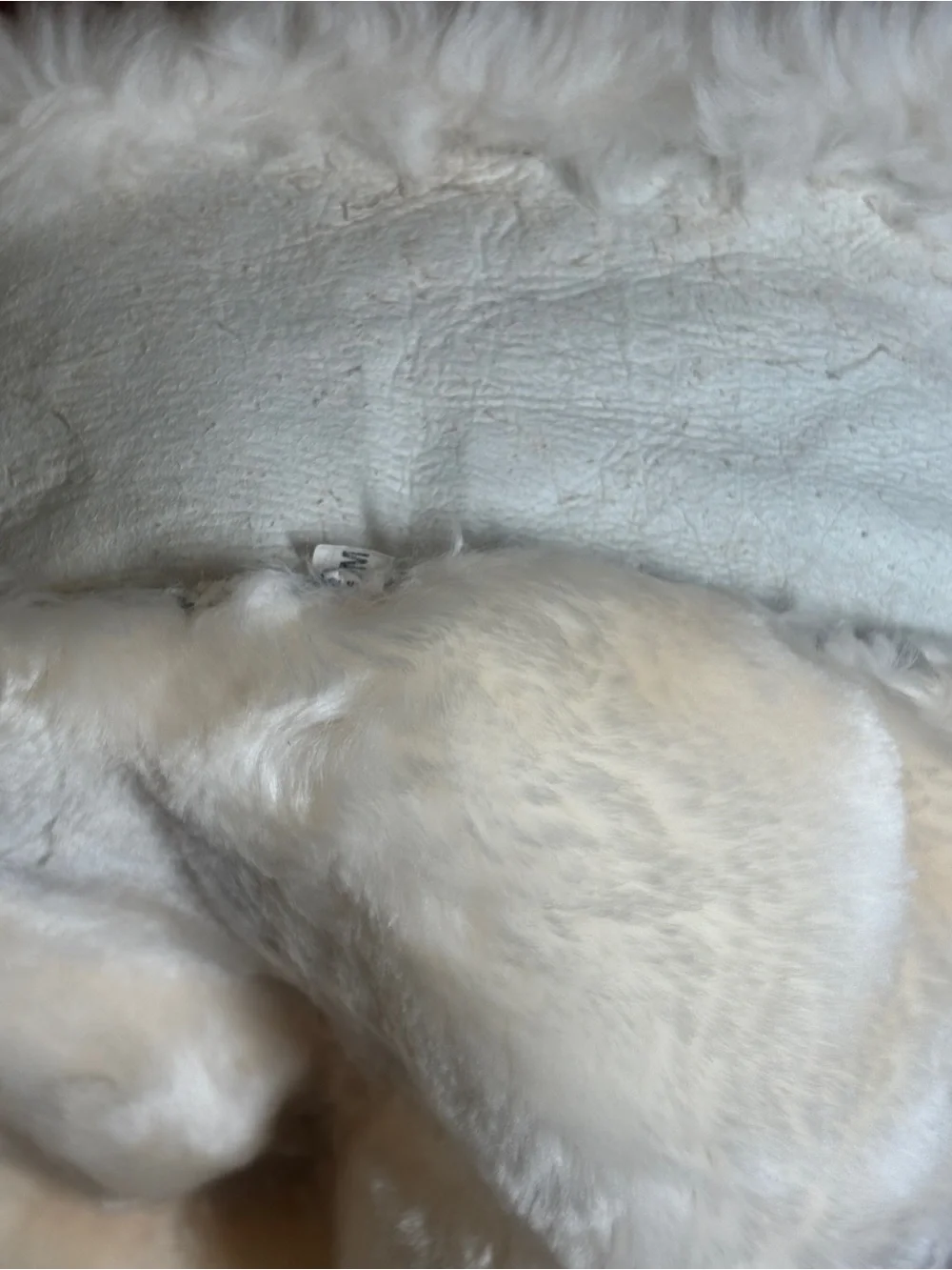 Source Unknown Cream Faux Fur Bucket Hat